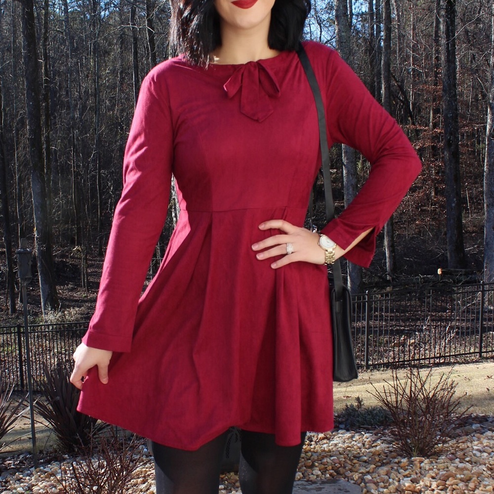 Cute Maroon Dress